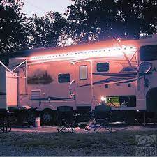 Warm Led Awning Lights Permanently Install On Your Rv Sidewall Under Awning To Extend Activities Bright Lights Add Saf Camping World Rv Lighting Awning Lights