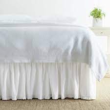 A bed skirt is a decorative fabric with frills and ruffles that is made to cover the box spring, the bed legs, or any space under the bed that may be used for find the adequate size to avoid puckering and to create a streamlined appearance to the bed. Farmhouse Rustic Bed Skirts Birch Lane