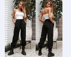 5 out of 5 stars. Meihuida 4 Colors Causal Loose Hip Hop Pants Cool Girl Women Lady High Waist Cargo Baggy Harem Trousers With Chain Walmart Com Walmart Com