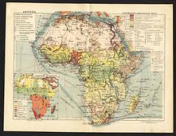 Historical (european) map of the african continent in the year 1885. Antique African Maps Atlases 1930 1939 Date Range For Sale Ebay