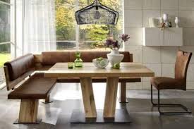 Dining tables paired with benches create an appealing sense of community and informality; Essecke Mit Eckbank Und Tisch Niehoff Eckbankgruppe Scarlett Eckbank Rustical Eckbank Eckbankgru Dining Room Bench Seating Dining Table Dining Corner