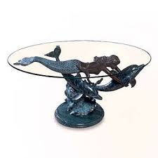 Mermaid And Dolphin Table Dolphin Decor Beach Condo Decor Florida Nautical Decor Diy