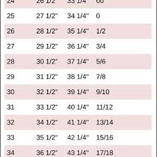 Jean Size Chart