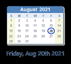 They're also a great choice because of their safety features and reliability. August 20 2021 Calendar With Holidays Count Down Usa
