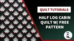 Free log cabin quilt pattern with floral. Half Log Cabin Quilt Tutorial Free Pattern Youtube