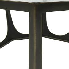Acme versailles glass top coffee table bone white 82103 clearance. Catalan Bronze Gilded Coffeetable With Glass Top Libra Interiors