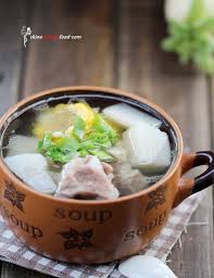 Healthy Pork Soup With Radish And Corn China Sichuan Food Chinese Soup Recipes Pork Soup Asian Soup Recipes
