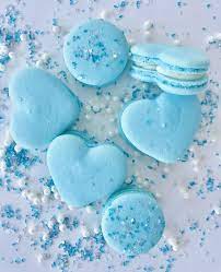 blue hearts macarons baby blue aesthetic blue aesthetic pastel cute blue wallpaper