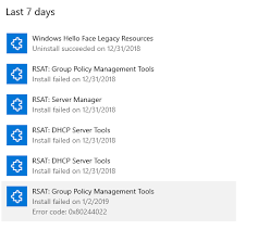 Cannot Install Rsat Tools On Windows 10 1809 Error 0x80244022 Wincert