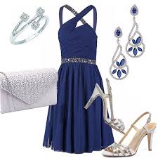 American club pantofole sandali cuori scarpe per bambini. Outfit Blue And Silver Creato Da Laura F Bantoa Abiti Blu Abiti Vestiti