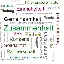 Einen guten zusammenhalt geben in einer schulklasse, einen guten zusammenhalt in einer fußballmannschaft. Zusammenhalt Synonym Lexikothek Ein Anderes Wort Fur Zusammenhalt