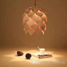 Pine Cone Pendant Lamp Modern Creative Wood Pendant Light Wooden Pendant Lighting European Style Restaurant Bar Lamps 110v 220v Pendant Light Shade Large Ceiling Lights From Mrmore 100 14 Dhgate Com