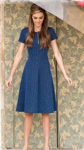 Blue Simple Dress Modest Dresses For Women Simple Dresses Fit N Flare Dress