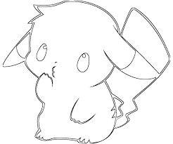 Pokemon coloring pages collection in excellent quality for kids and adults. Cute Baby Pikachu Coloring Pages