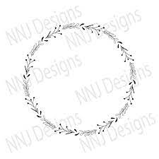 Download My Etsy Shop Laurel Wreath Svg Round Circle Monogram Frame Leaves Cricut Digital Download Eps Pdf Dxf Png Svg Ht Monogram Frame Circle Monogram Framed Leaves