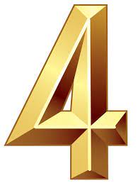 Gold Number Four Png Clipart Image Gold Number Clip Art Free Clip Art