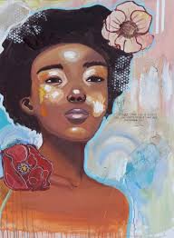 One of my latest portraits My Artwork 'Different scent' Mixed media acrylic 