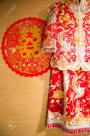 Sie haben eine sehr ungewöhnliche kleidung und zubehör. Chinesische Hochzeitskleid Kua Doppeltes Gluck Lizenzfreie Fotos Bilder Und Stock Fotografie Image 30695752