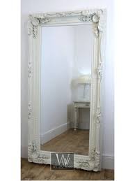 6 Wide Ornate Wood Frame In A Matte White Finish Living Room Kitchen Hallway Bedroom Dining R White Ornate Mirror Antique Floor Mirror White Floor Mirror