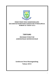Peraturan Desa Karangmalang Kecamatan Bobotsari Kabupaten Purbalingga Nomor 02 Tahun 2013 Tentang Pedoman Pungutan Admini Pie Chart Chart