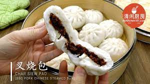 叉烧包 外皮口感松软 叉烧馅味浓郁 清闲厨房 youtube steamed buns bbq pork snack recipes