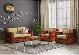 Sofa sets usually consist of three pieces, two arm chairs and a three persons' couch. Buy Marriott Wooden Sofa Set Honey Finish Online In India Wooden Street