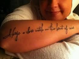 'i'm in your corner' tattoo on her right arm. Johnny Cash Quotes Tattoo