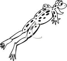 Funny frog isolated on white. Vectormenez Clipart Outline Frog Clipart Black And White