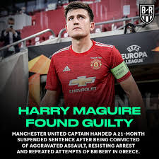 Find and save maguire memes | a male who is tall, lanky, wears glasses and has a bald head. B R Football Twitterren Breaking Harry Maguire Has Been Handed A 21 Month Suspended Sentence After Being Convicted Of Aggravated Assault Resisting Arrest And Attempted Bribery Https T Co Oa9kncxjmo