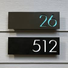 The Pemberton House Numbers Steel Modern Metal Address House Numbers Address Plaque Address Numbers