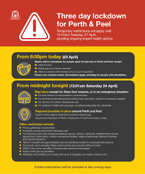 A number of exposure sites have been identified across perth. Perth Lockdown For Three Days Will See Anzac Day Services Cancelled Residents Urged To Stay Indoors Abc News