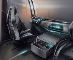 Iveco Stralis Alien On Behance Truck Design Automotive Interior Car Interior