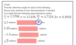 The radian, denoted by the symbol. Find The Reference Angle For Each Of The Following Chegg Com