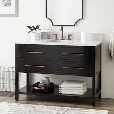 Bathroom vanities come in an almost limitless variety of sizes, materials and price ranges. Signature Hardware Robertson 49 Single Bathroom Vanity Set Wayfair