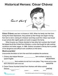 Please register for testing via . Cesar Chavez Worksheet Education Com