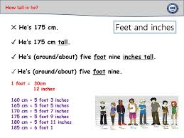 Foot and inch are imperial and united states customary length units. Unit 4 Vocabulary Describing People P 45 Ppt Download
