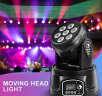 105 W 7 LED RGBW tête mobile lumière de scène lavage DJ spot DMX fête disco  spec