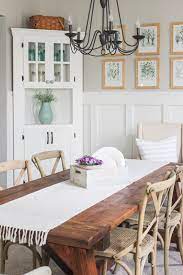 For artwork lovers, you could have a sculpture on a plinth, which will take up minimal floor space. Diy Farmhouse Corner Cabinet Dining Room Corner Corner Cabinet Dining Room Dining Room Cabinet