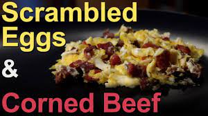 Artery clogging deliciousness for breakfast made with leftover corned beef. Corned Beef Scrambled Eggs Youtube