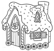 Easy gingerbread house coloring page. Gingerbread House Christmas Coloring Pages For Kids Drawing With Crayons