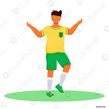 So just be the fan of all cartoons Fussballfan Flache Farbe Vektor Gesichtslose Figur Stehend Teenager Mit Stock Vektorgrafi Crushpixel