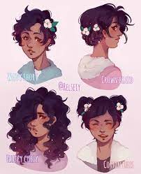 Another Which Is Your Fav Hair Style Short Braid Curly Buns Featuring Cottonpuff This Time Reused Some Of Th Drawings How To Draw Hair Character Drawing