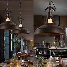 Avoid the use of harsh chemicals or abrasive cleaners. Metal Barn Shade Pendant Light Balcony Kitchen 1 Light Industrial Hanging Lamp In Rust Beautifulhalo Com