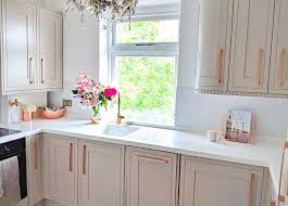 Tall kitchen island faucet size 26.6 inches and lenght 9.5 inches. Kitchen Copper Rosegold Corian White Mink Kitchen Design Decor Home Decor Kitchen Kitchen Design Small