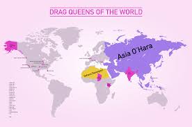 Drag race philippines premiered on september 14, 2018. Queens Of The World A Map Of All The Geographically Named Drag Race Contestants Drag Race Rupauls Drag Race Racing