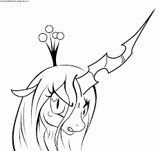 Images and videos of queen chrysalis from the series my little pony: My Little Pony Queen Chrysalis Coloring Pages Coloring And Drawing