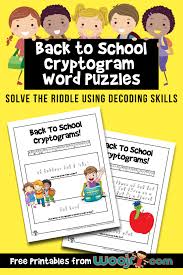 Maps are a terrific way to learn about geography. Back To School Cryptogram Word Puzzles Woo Jr Kids Activities