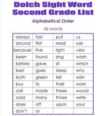 second grade dolch sight words dolch lists flash cards