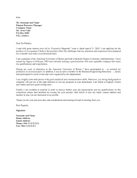 Having read through your job description, i am certain that i would be a fantastic fit for your organization after my numerous accomplishments and nine years of secretarial experience. Sample Of Cover Letter American University Of Beirut