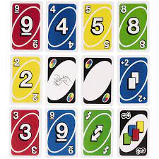 Call out a color and give one card from the draw pile to each opponent in order until someone receives the color card you selected. Uno Card Game The Warehouse
